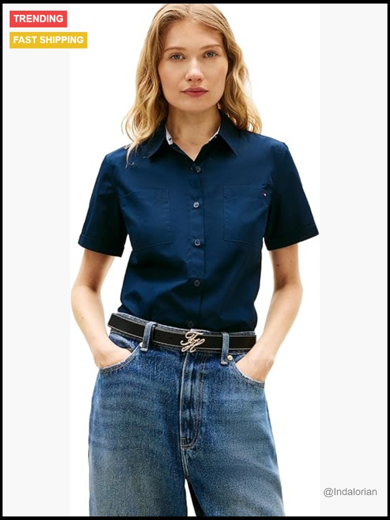 Cotton Short Sleeve Button Down Shirt Regular Fit